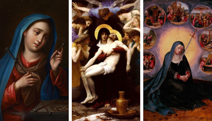 Algumas representações de Nossa Senhora das dores e da pietá