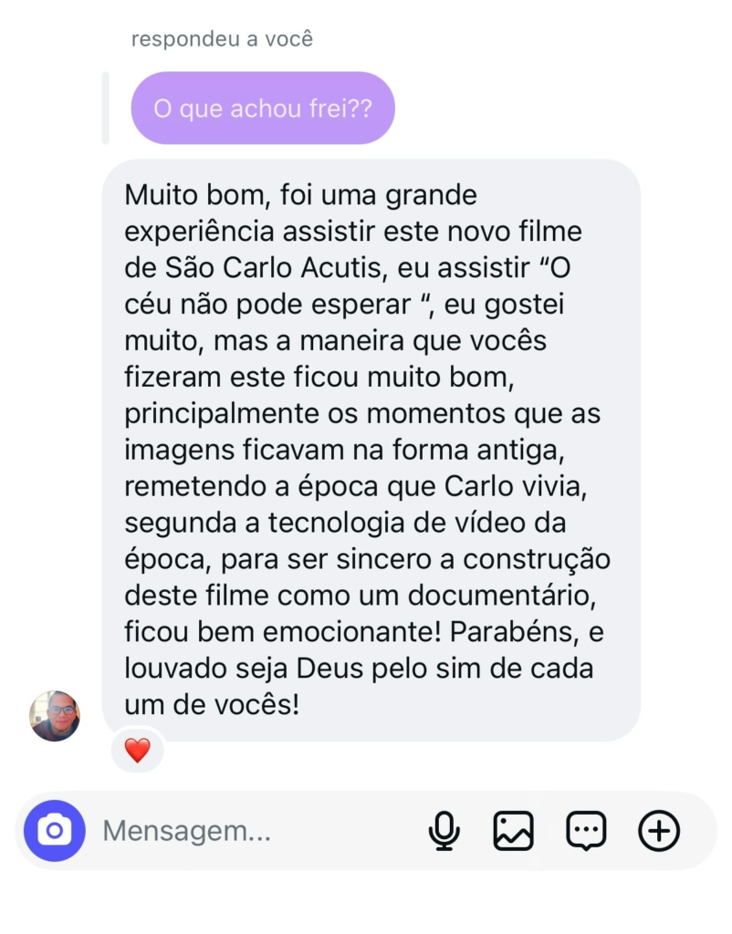 depoimento do Frei Mateus