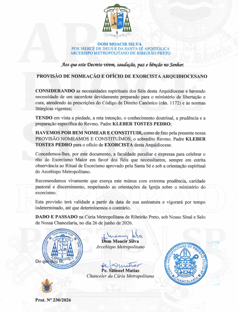 Imagem da publicação Arquidiocese de Ribeirão Preto nomeia primeiro padre exorcista para região
